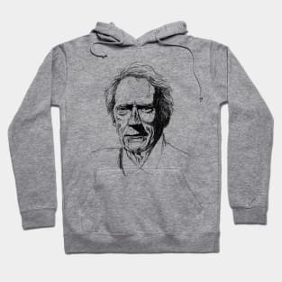 Clint Eastwood Portrait Hoodie